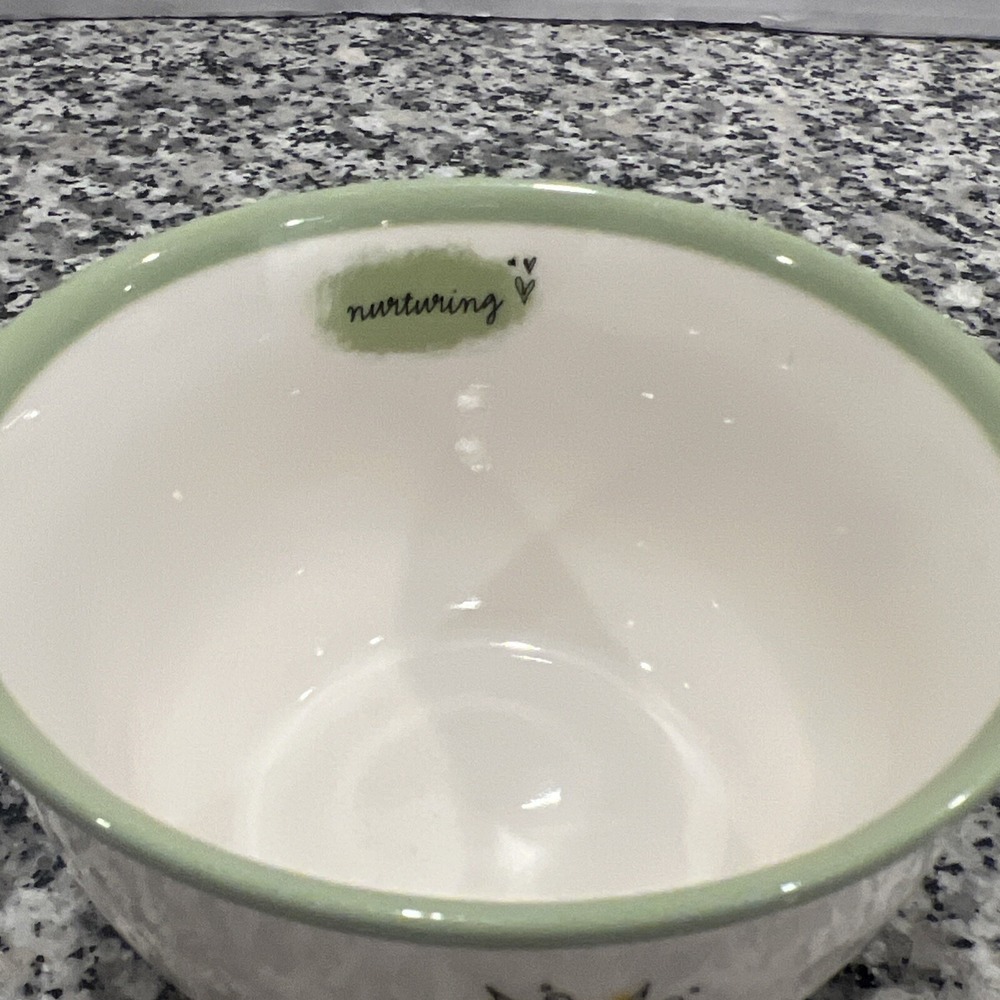 2006 Starbucks Pair of Tea Cups/ Mugs Nuturing 10oz green & orange Uplifting cup - Picture 6 of 13